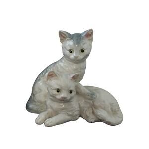 Vintage Rubel Serv Ware Porcelain Japan Imported Cats Figurine Statue 6 1/2"